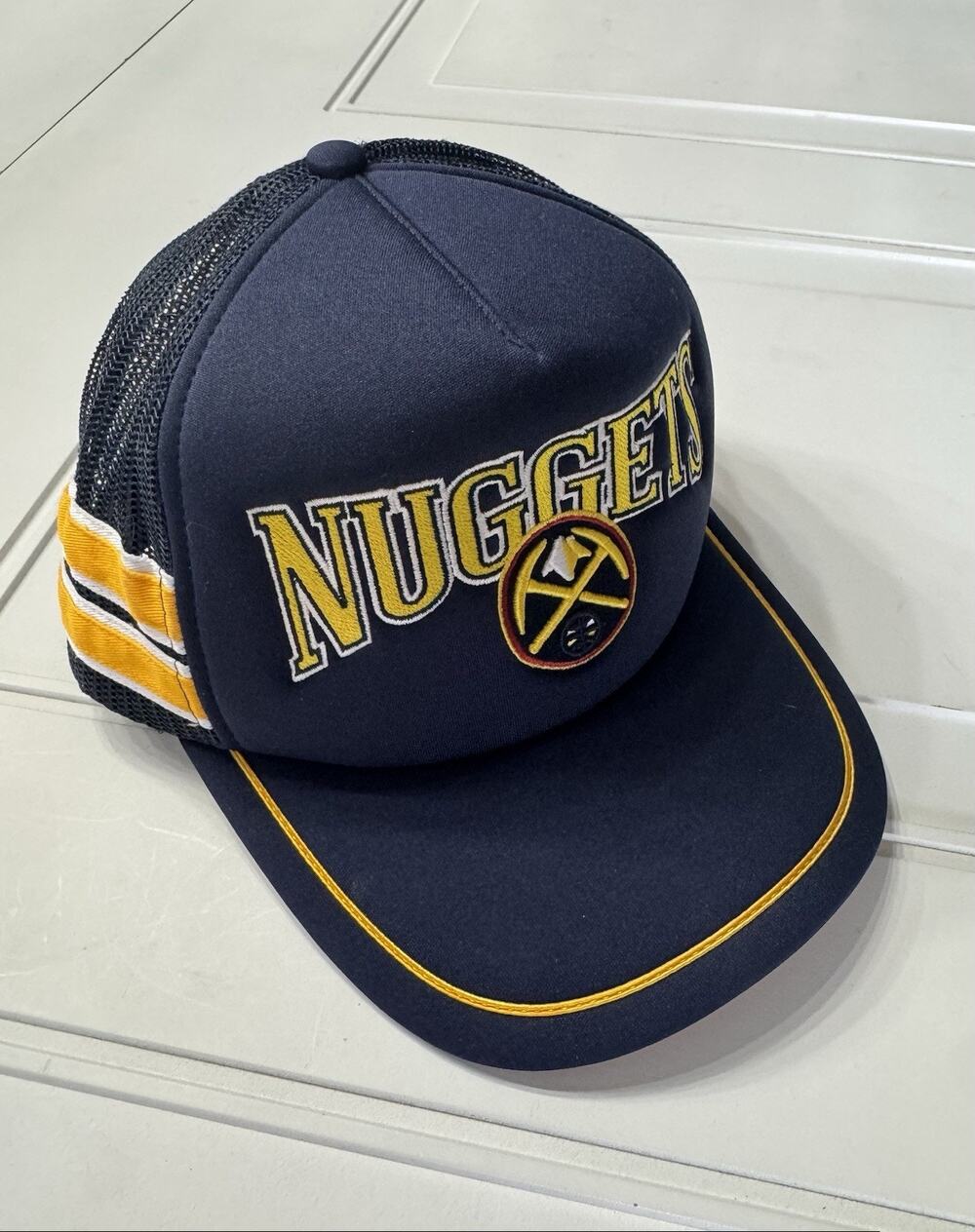 '47 Brand Denver Nuggets Blue Retro Side Stripes Trucker Adjustable Hat OSFA